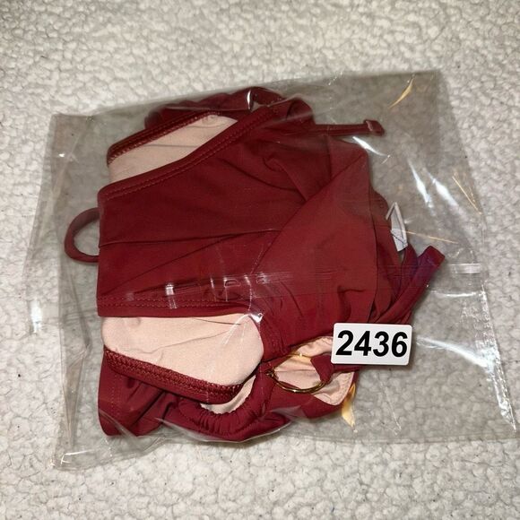 Cupshe Women’s Swim Bikini Set Rust Red Orange Size Medium NWT - Picture 7 of 7